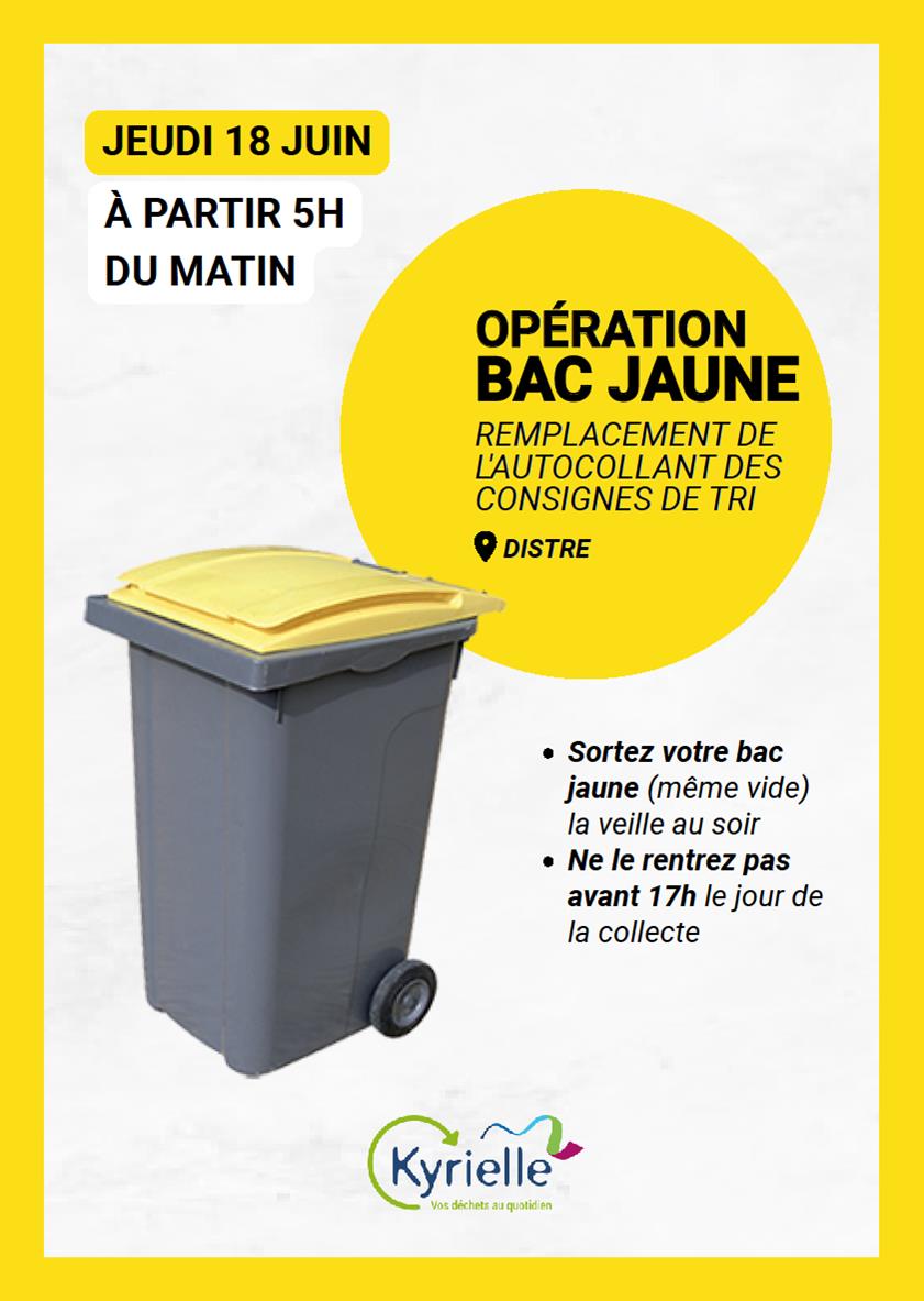 Kyrielle bacs jaunes 18 juin