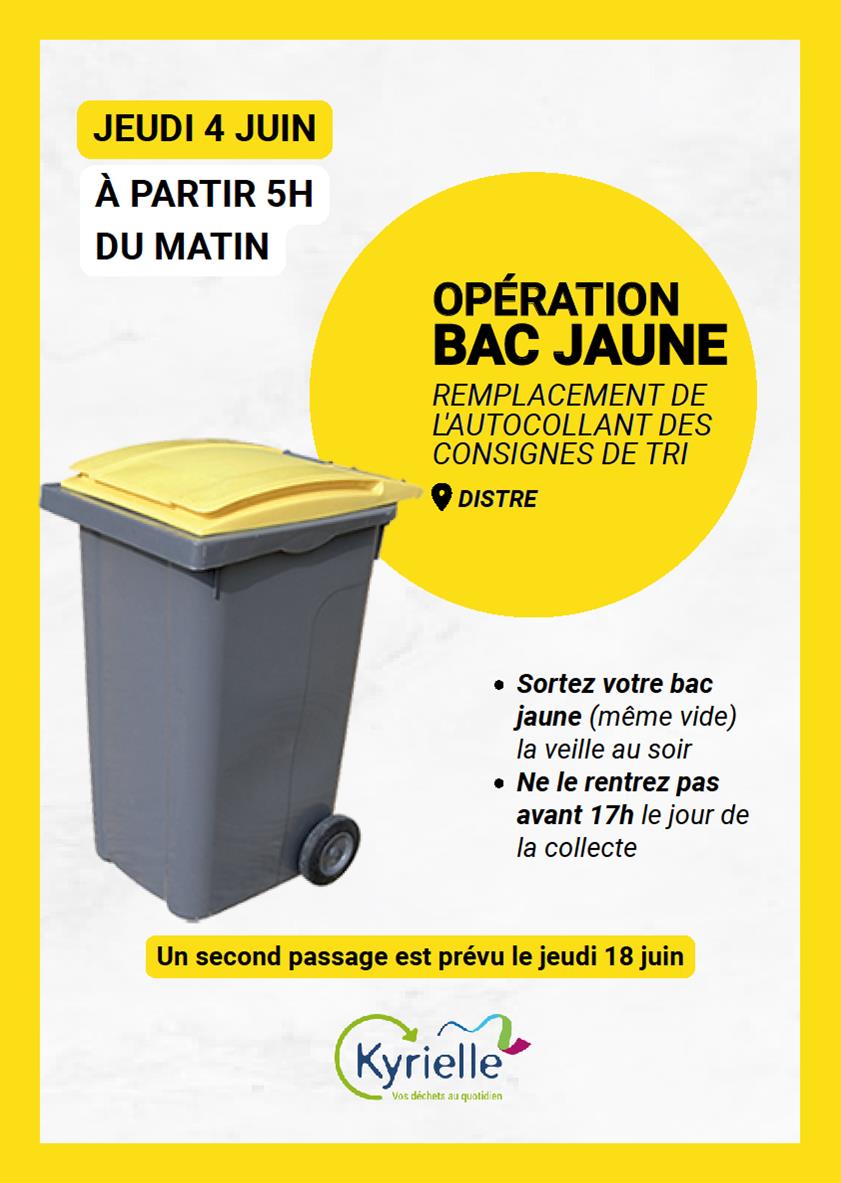 Kyrielle bacs jaunes 4 juin