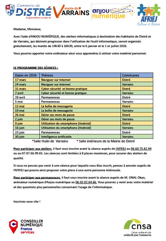 ateliers informatiques