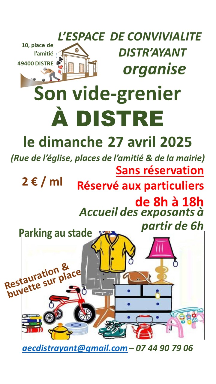 vide grenier 27 avril 2025
