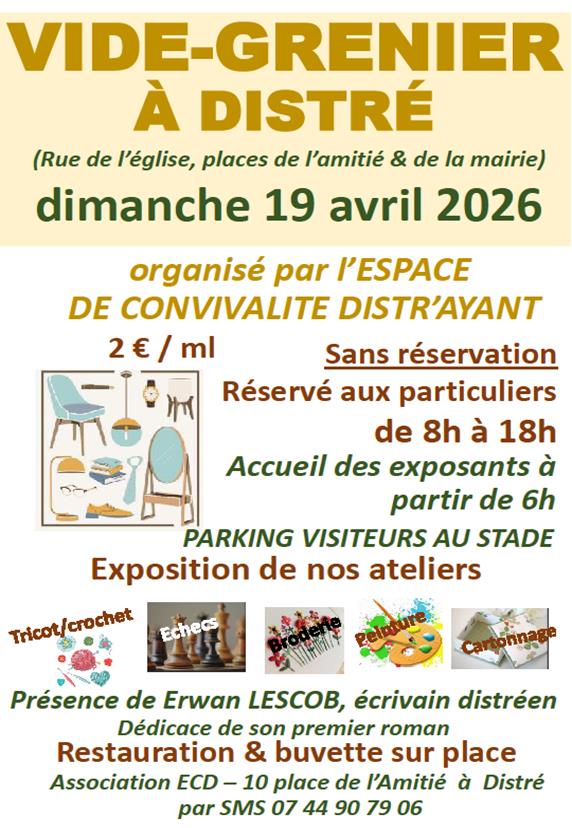 vide grenier EDC 19 avril