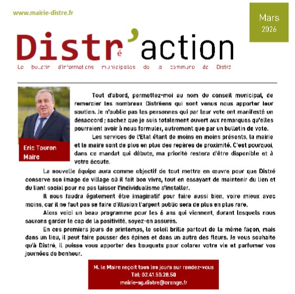 1ere page Distraction Mars 26