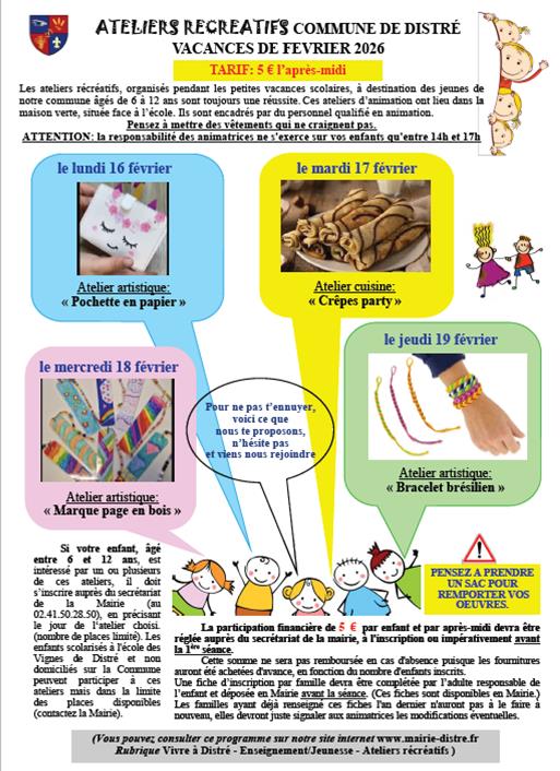 ateliers récré Février 2026