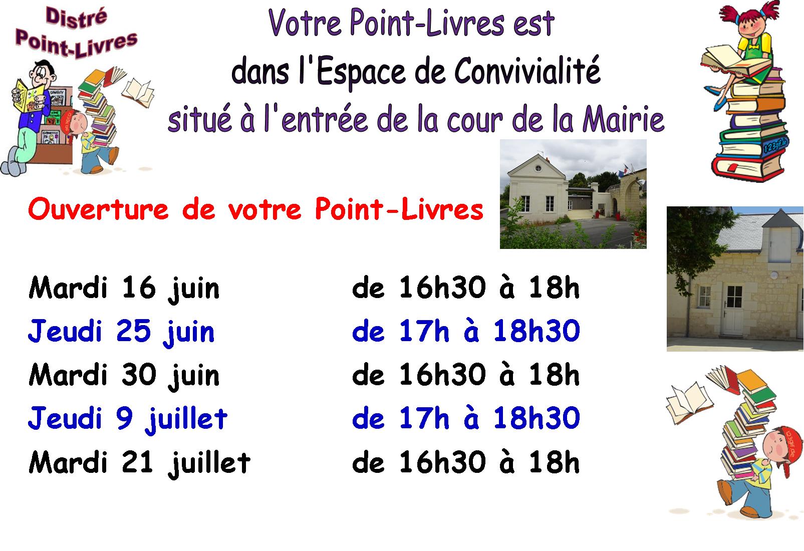 permanences juin juillet point livres