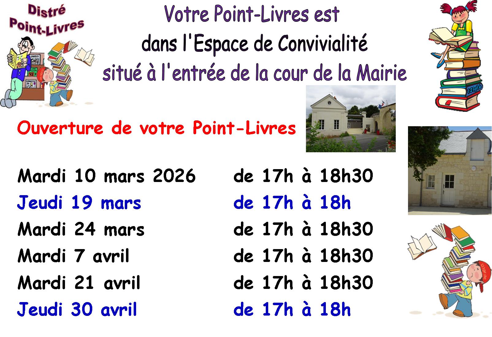 permanences mars avril point livres
