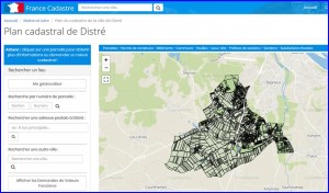 Plan du cadastre de Distré